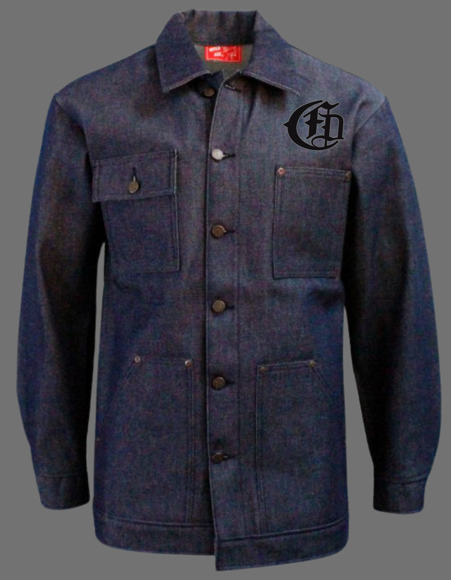 Carrollton FD Black/Silver Wild Ass LINED Denim Chore Coat 