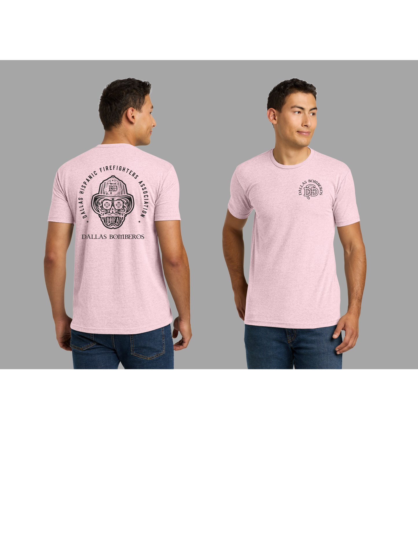 Dallas Bomberos Pink Candy Skull T-Shirt
