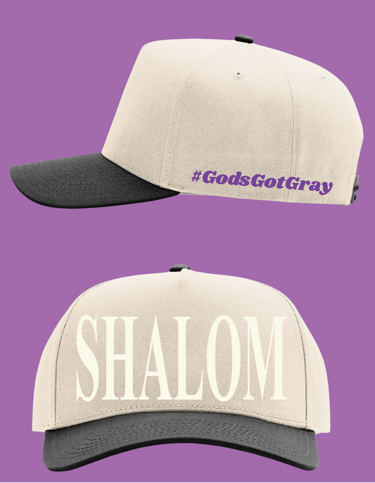 #GodsGotGray Shalom Puff Hat