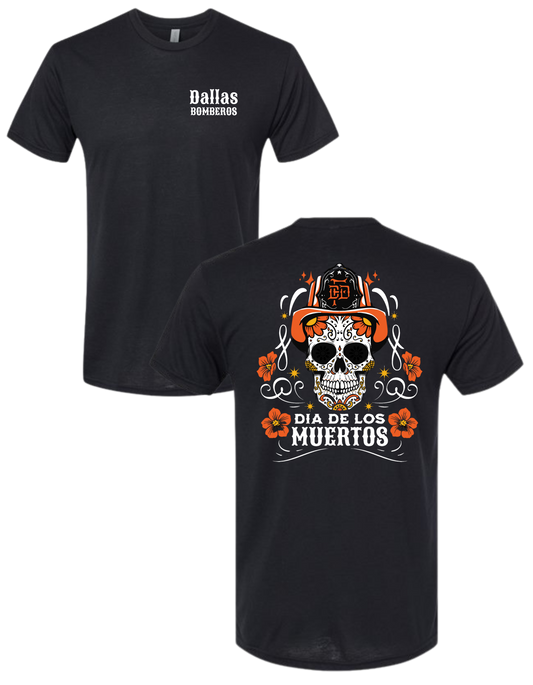 Dallas Bomberos 2024 Dia De Los Muertos T-Shirt