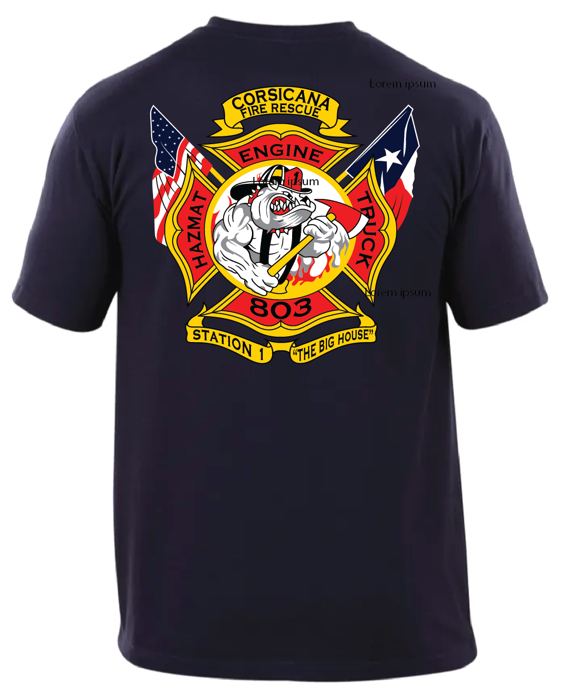 Corsicana FD Station 1 Short Sleeve T-Shirts