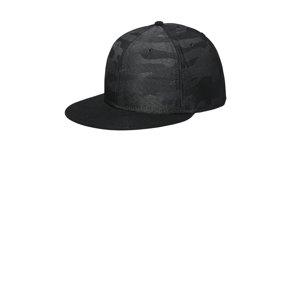 Custom New Era Camo Flat Bill Snapback Cap