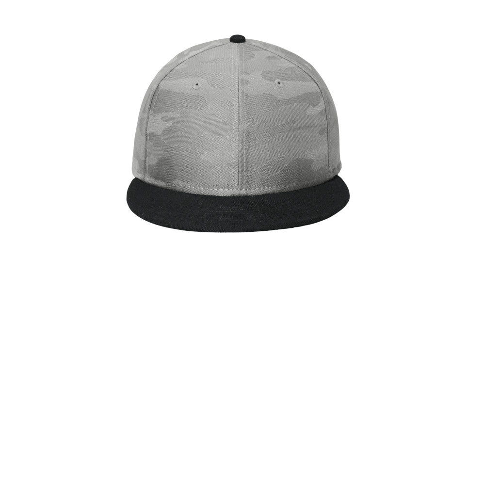 Custom New Era Camo Flat Bill Snapback Cap