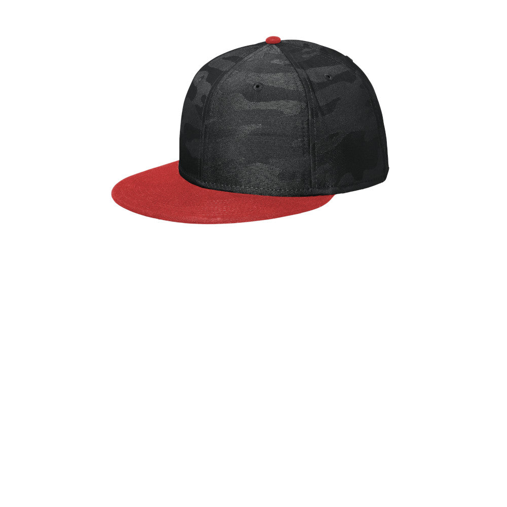 Custom New Era Camo Flat Bill Snapback Cap