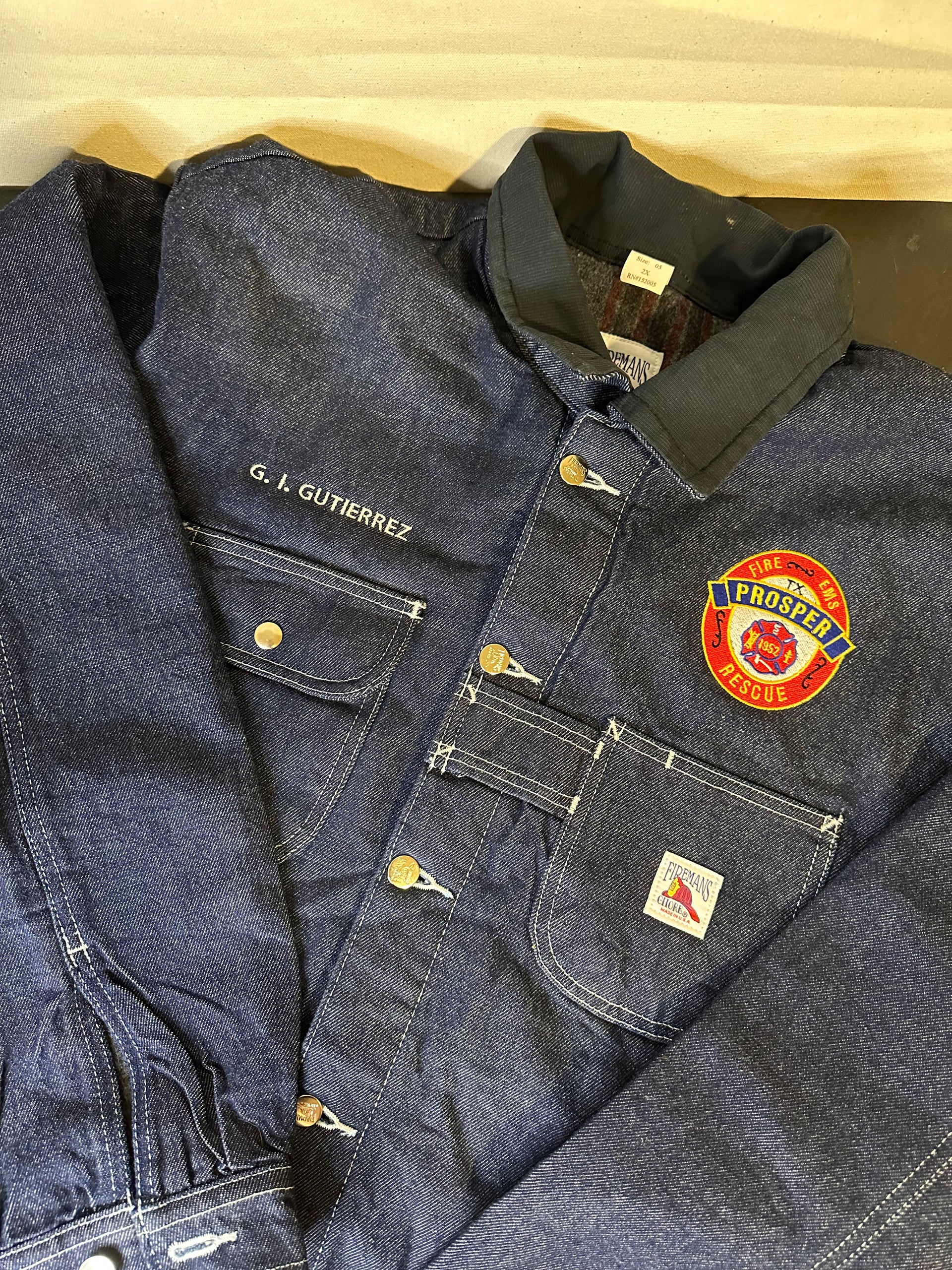 Firemans Chore 15oz. Pre Rinsed Denim Jacket